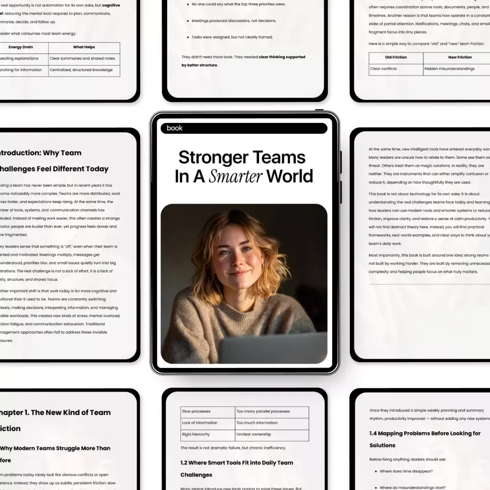 Stronger Teams in a Smarter World – Team Leadership eBook for Overcoming Challenges Teams Face, AI Help for Leaders, Modern Teamwork eBook, Digital Download