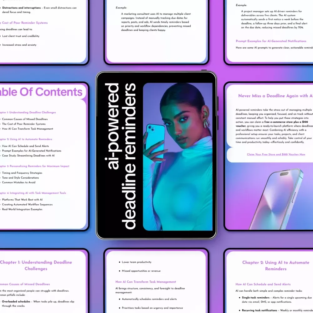 AI-Powered Deadline Reminders eBook – Your Ultimate Guide to AI Help for Clear Deadline Reminders