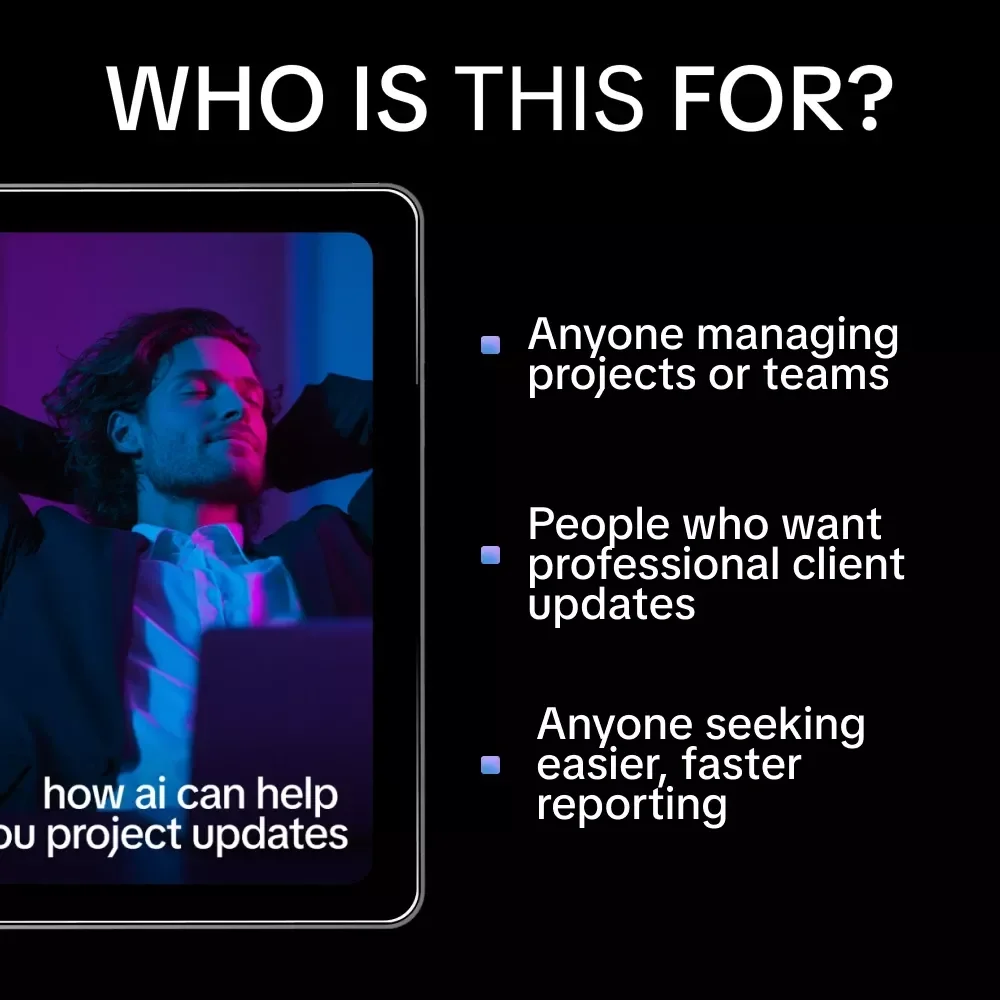 How AI Can Help You Project Updates – Step-by-Step Guide, eBook, Checklist for Efficient Project Management, Client Communication & Team Reporting