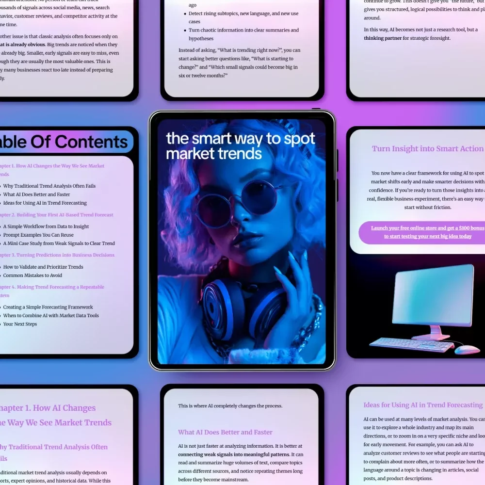 The Smart Way to Spot Market Trends – Practical AI Guide for Entrepreneurs, Marketers & Analysts | Learn how to use ai for market trend predictions
