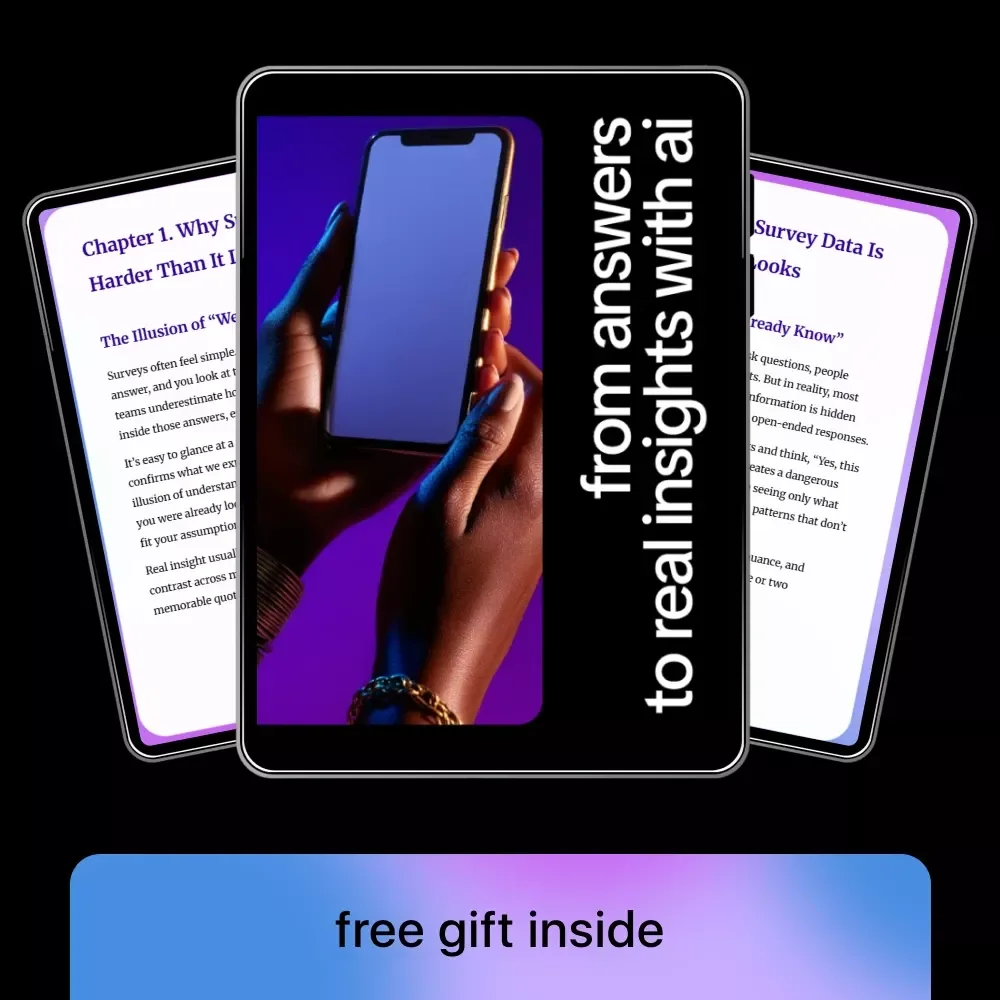 From Answers to Real Insights with AI: Discover Ways AI Can Extract Insights from Survey Responses – eBook for Smarter Data Analysis