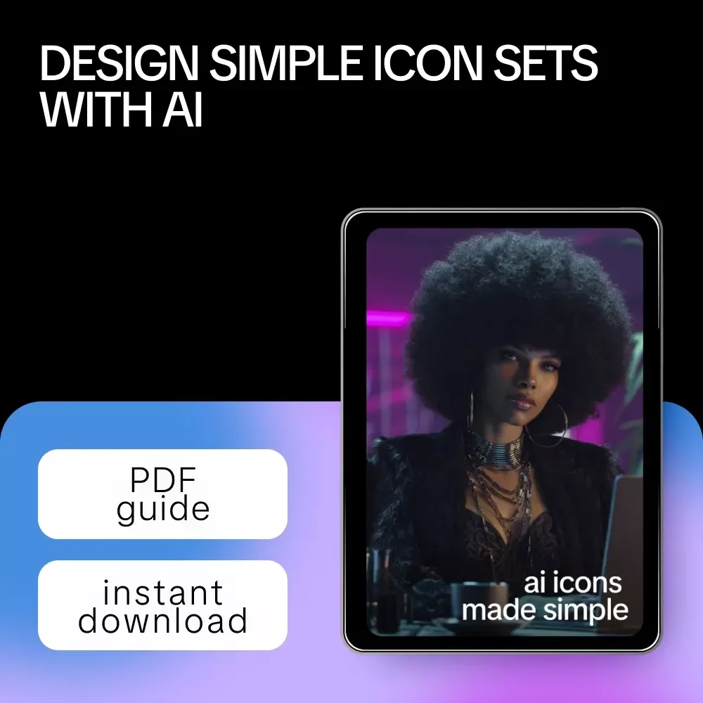 AI Icons Made Simple – A Practical Guide for Using ai to design a simple icon set | Beginner-Friendly Digital Download