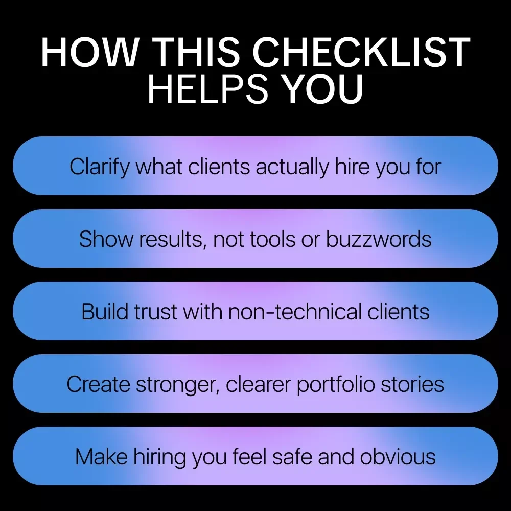 Make Your AI Portfolio Impossible to Ignore | AI Portfolio Checklist, Freelance Proof of Results Guide, Digital Download for Clients & Projects