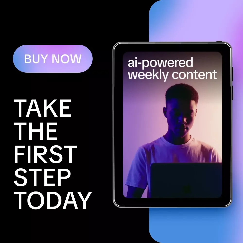 AI-Powered Weekly Content Checklist – how to automate weekly content with ai for Blogs, Social Media & Newsletters | Simple Digital Planner for Creators & Small Businesses
