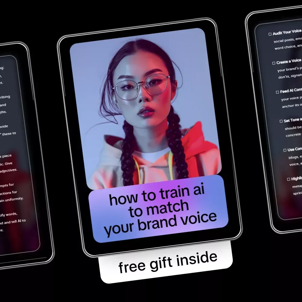How to Train AI to Match Your Brand Voice Checklist | how to get ai to keep brand voice for Consistent Content, Marketing & Copywriting
