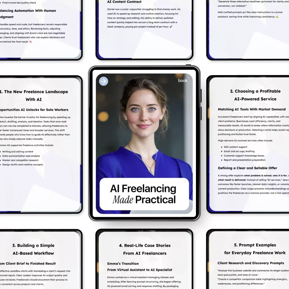 AI Freelancing Made Practical – Step-by-Step Guide on how to use ai to become a freelancer, Build Profitable AI Services & Workflows
