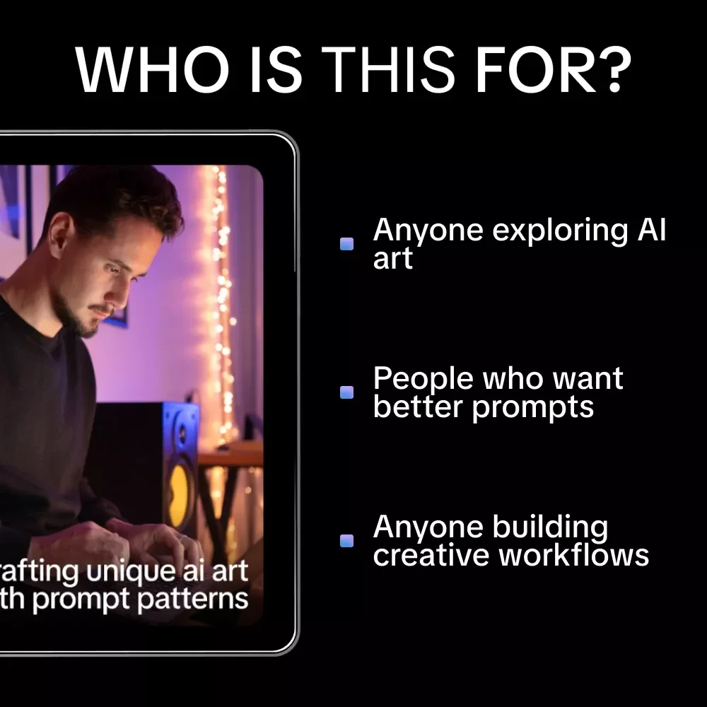 Crafting Unique AI Art with Prompt Patterns | Ebook Guide to prompt patterns for unique ai art, Creative AI Prompts, MidJourney & DALL·E Techniques