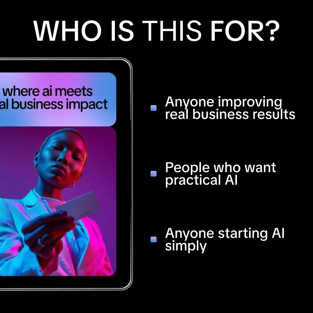 Where AI Meets Real Business Impact | Practical Ebook on how ai improves business results for Leaders, Marketers & Operators