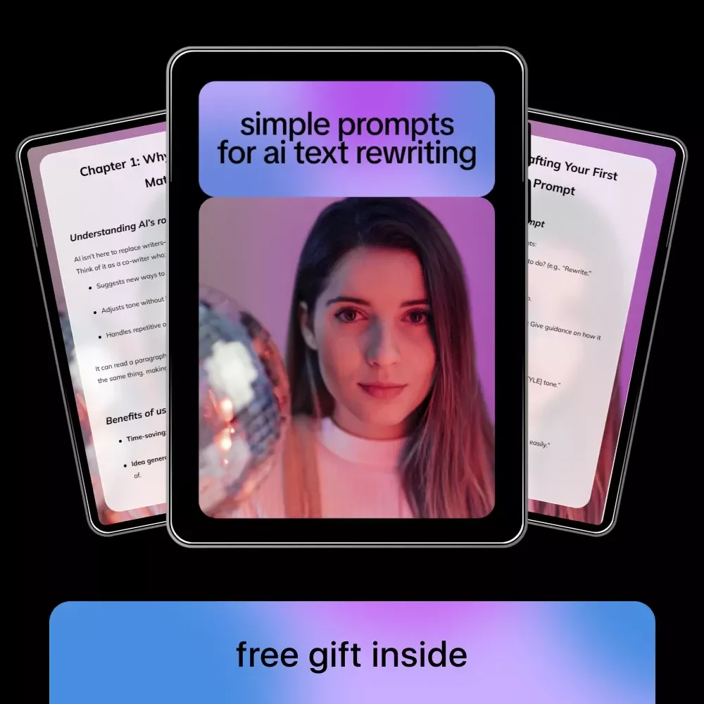 Simple Prompts for AI Text Rewriting | Easy Guide with Simple Prompts for Rewriting Text | Beginner-Friendly AI Writing eBook