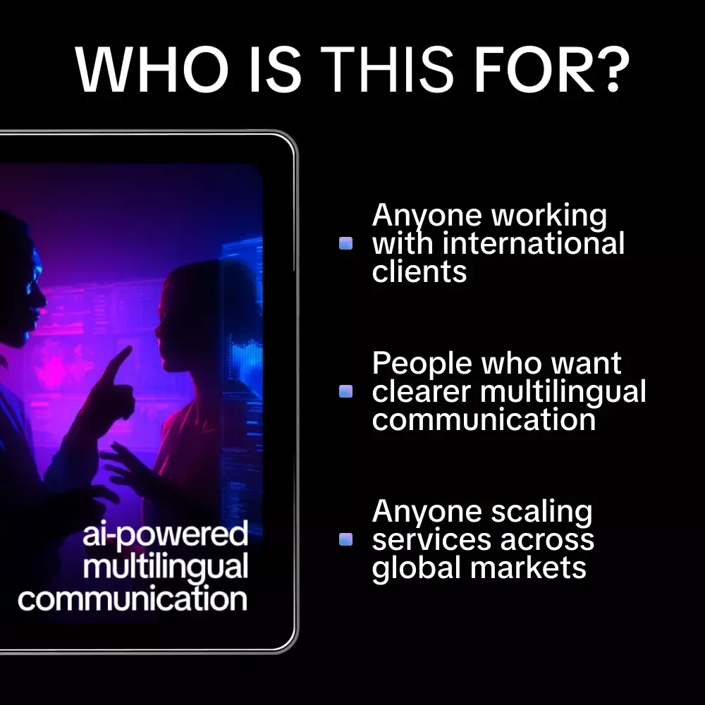 AI-Powered Multilingual Communication | Practical Ebook Guide on how to use ai for multilingual client communication for Global Businesses & Freelancers
