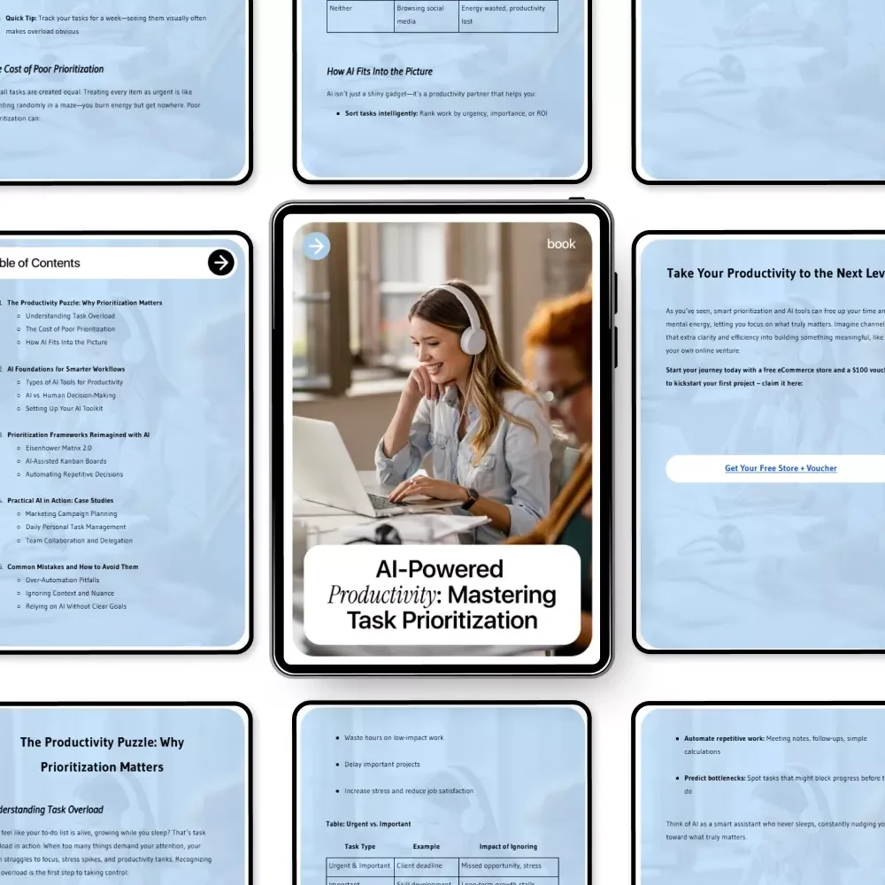 AI-Powered Productivity: Mastering Task Prioritization | Smart AI Productivity eBook for Task Prioritization & Focused Workflows