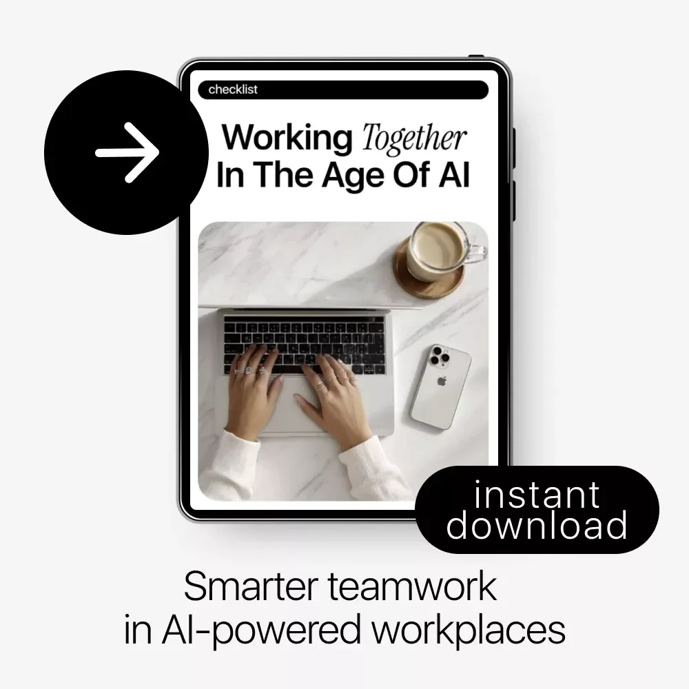 Working Together in the Age of AI – Team Collaboration Checklist | ai influence on team collaboration | Digital Download
