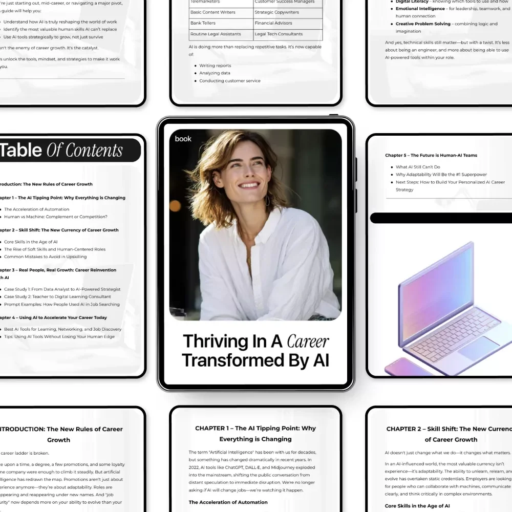 Thriving in a Career Transformed by AI | Ebook Guide on how ai affects career growth, Skills, Upskilling & Future-Proof Careers