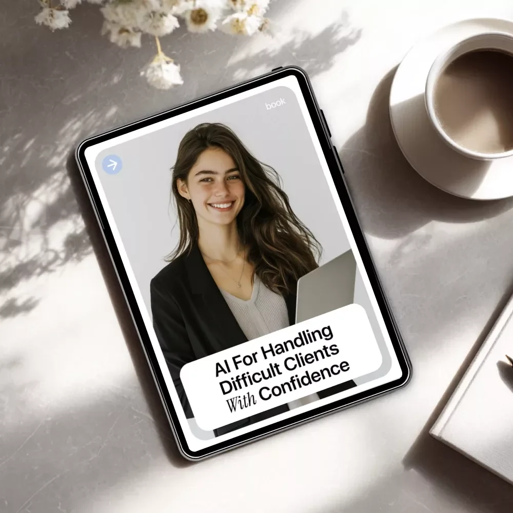 AI for Handling Difficult Clients With Confidence | Practical Ebook Guide for ai for dealing with difficult clients, Calm Client Communication & Smart AI Prompts