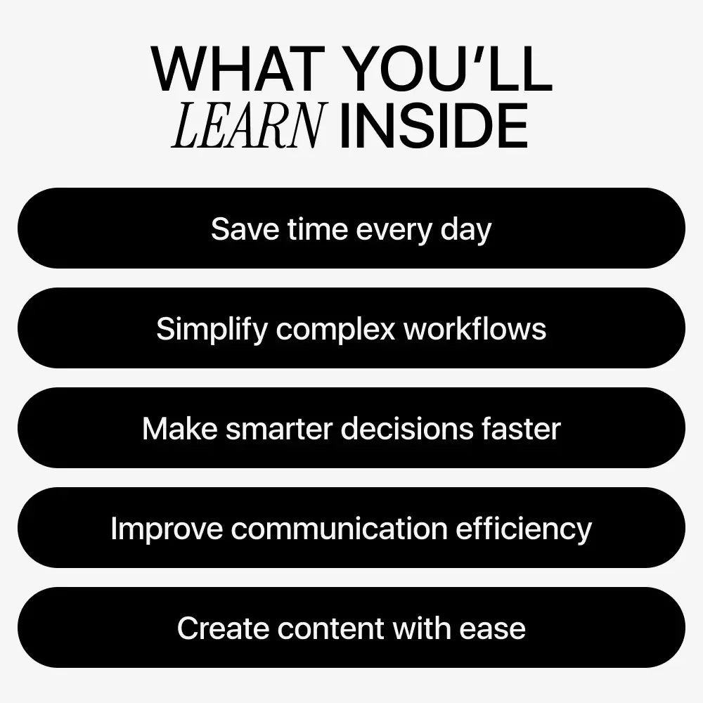AI Tools Professionals Use to Work Smarter | Practical eBook Guide to ai tools professionals use daily for Productivity, Automation & Decision-Making