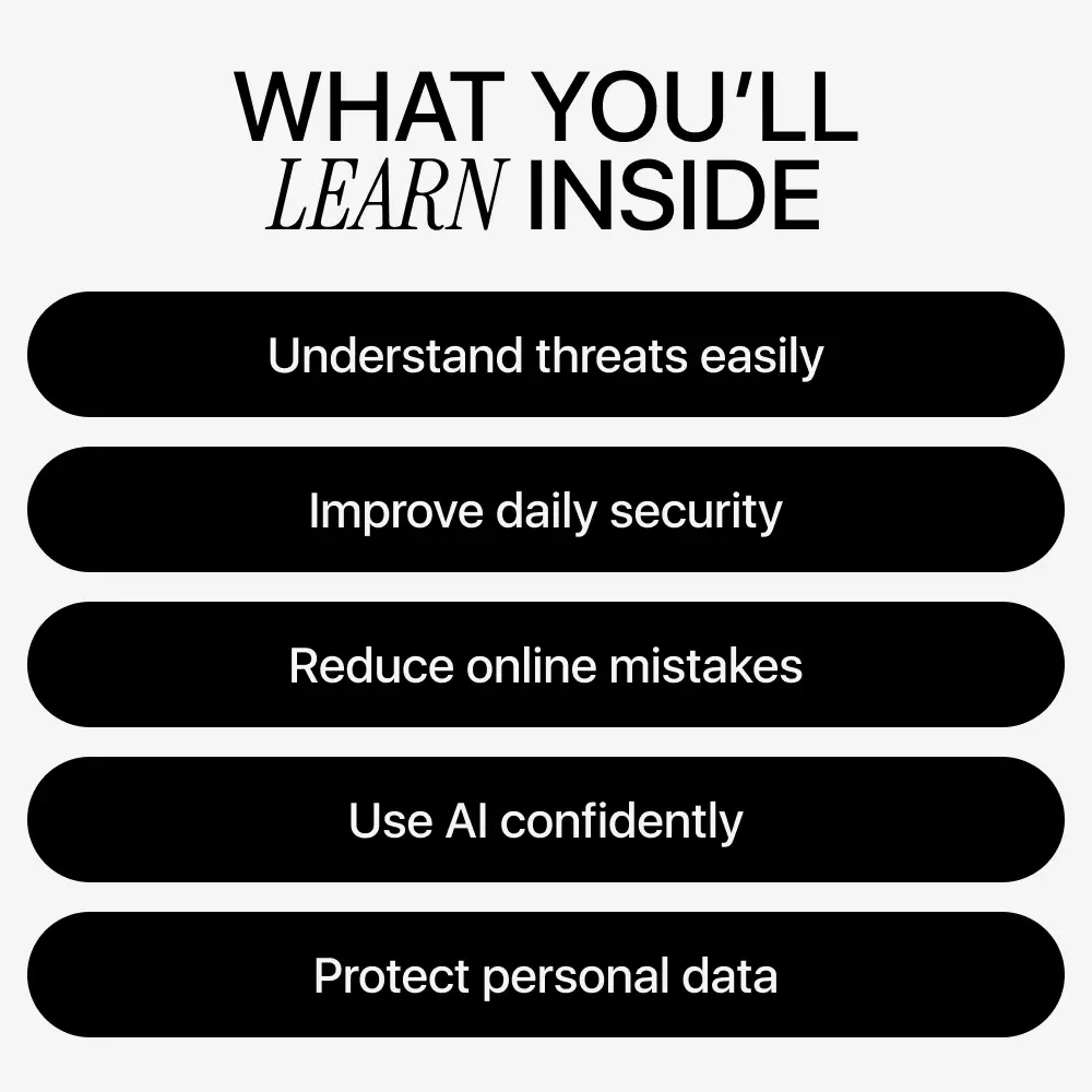 AI-Powered Cybersecurity Tips Made Simple | Digital Download Guide for Beginners | AI for Creating Cybersecurity Tips | Cyber Safety eBook for Personal & Small Business Security | Instant PDF