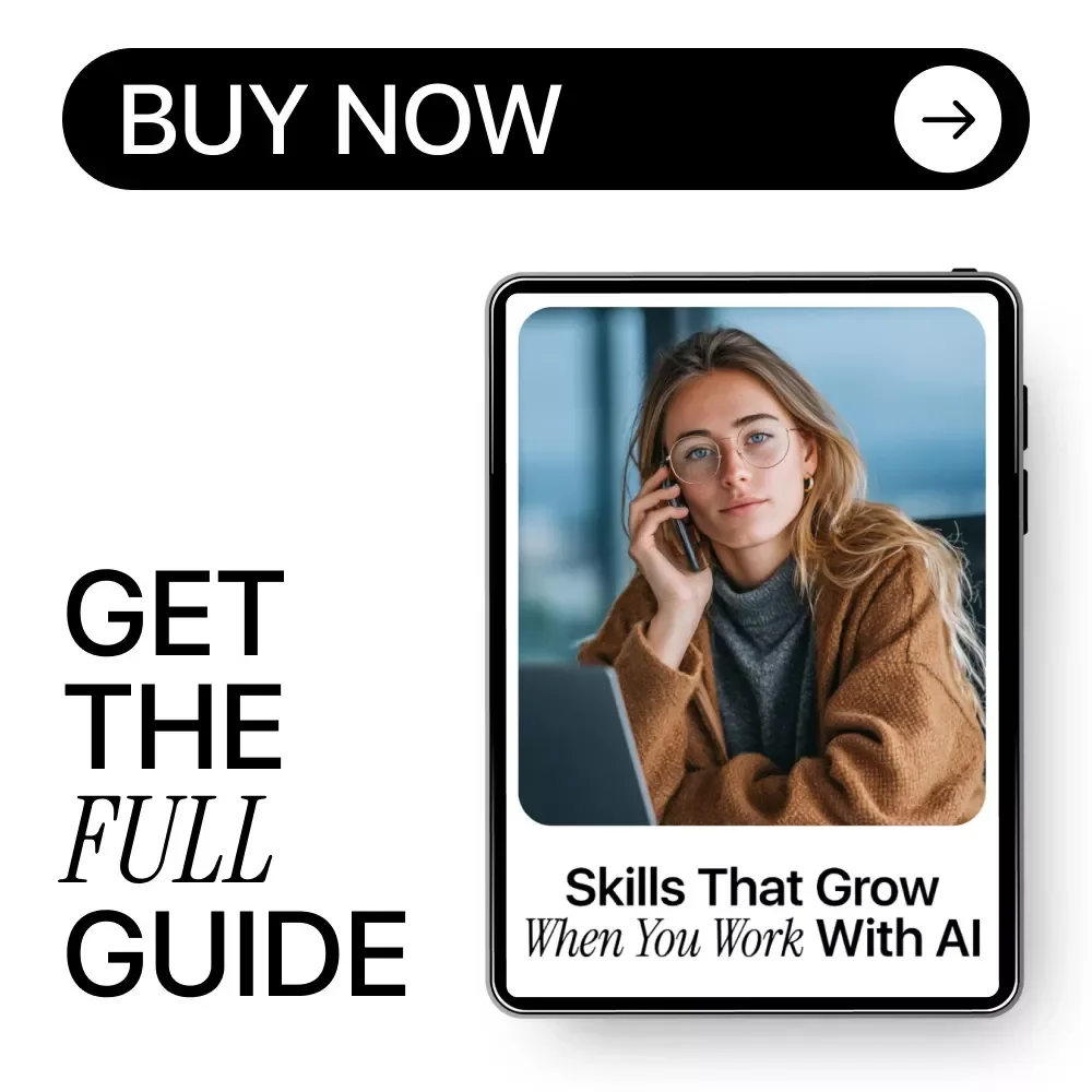 Skills That Grow When You Work with AI | AI Skills Guide, Professional Development eBook, Career Growth Digital Download, Work Smarter with Artificial Intelligence
