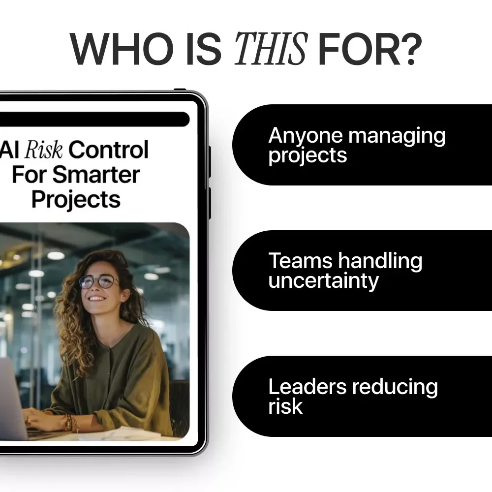 AI Risk Control for Smarter Projects | EBOOK Guide on How to Use AI to Manage Project Risks, Digital Download for Project Managers & Teams