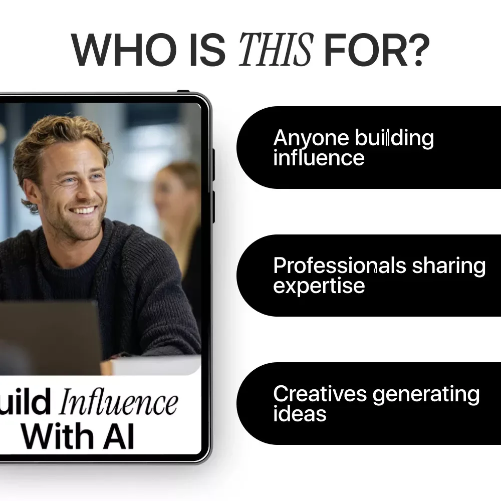 Build Influence With AI: How to Use AI to Become a Thought Leader eBook, Digital Guide for Modern Authority & Idea Creation