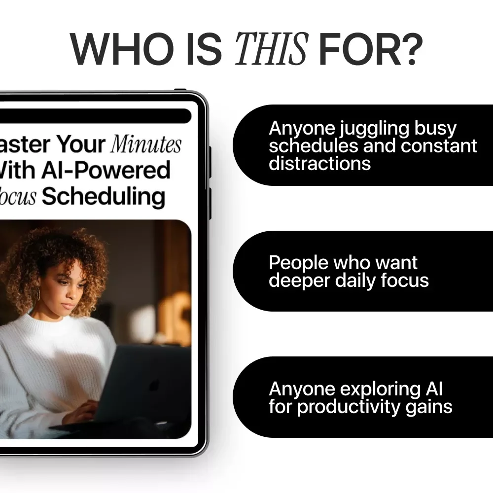 Master Your Minutes with AI-Powered Focus Scheduling | Digital Productivity Guide | ai for creating a focus time schedule | Deep Work Planning & Smart Time Management