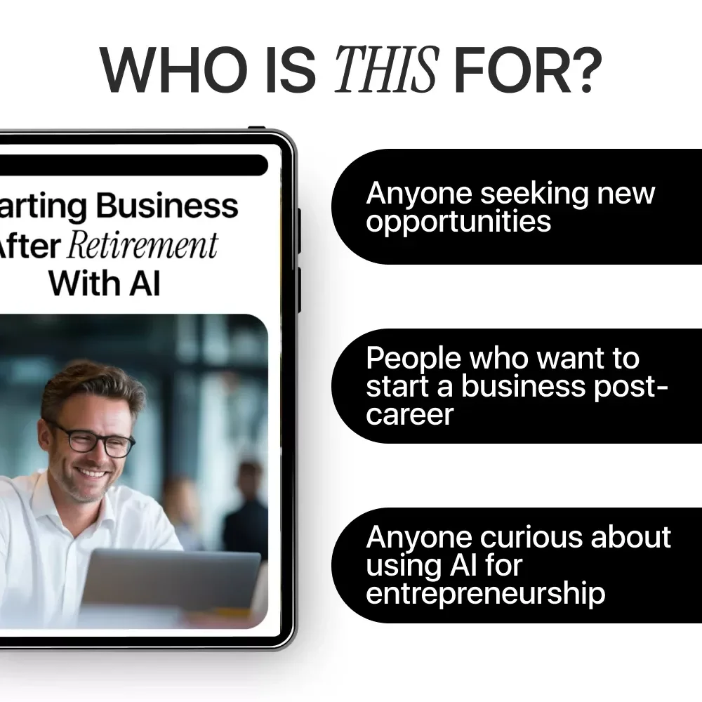 Starting Business After Retirement With AI – Digital Guide, eBook & Checklist for Retirees Using AI to Launch New Business Ideas