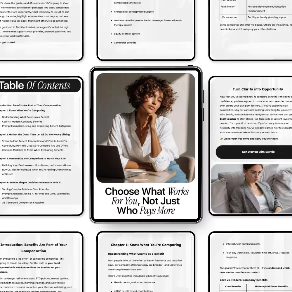 Choose What Works for You, Not Just Who Pays More: How to Use AI to Compare Company Benefits eBook for Smart Career Decisions