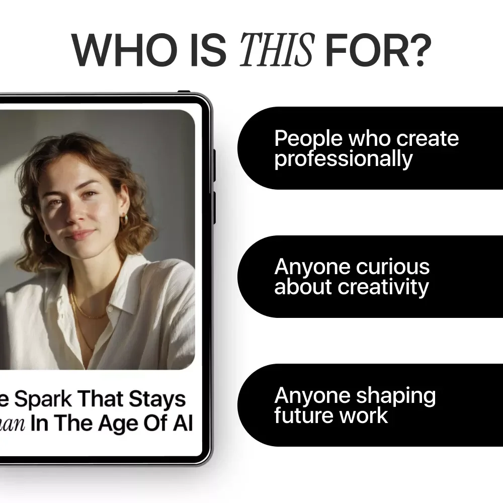 The Spark That Stays Human in the Age of AI – Ebook on AI and Human Creativity at Work, Future-Ready Creative Thinking Guide