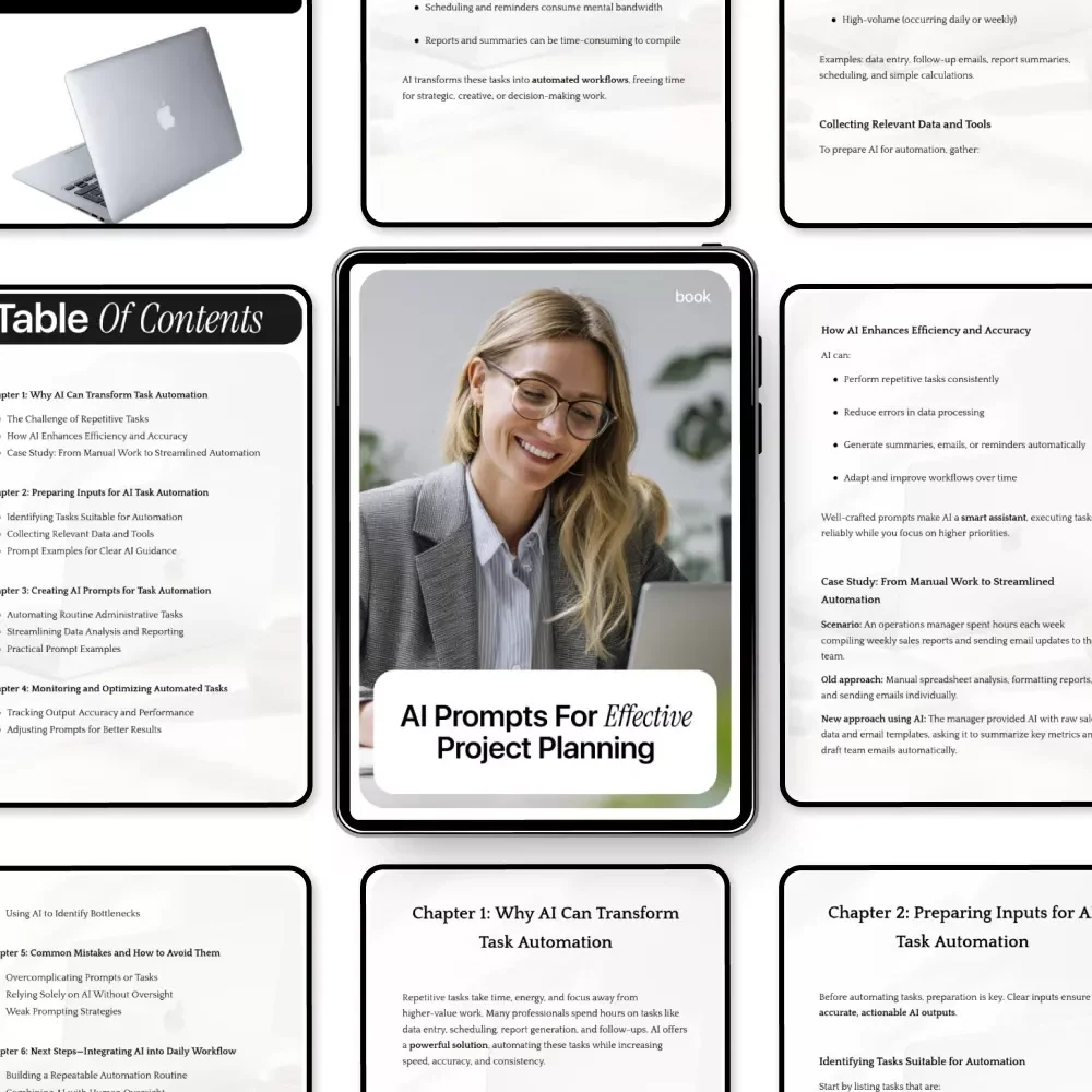 AI Prompts for Effective Project Planning | ai prompts for project planning eBook for Smarter Workflows & Clear Action Plans