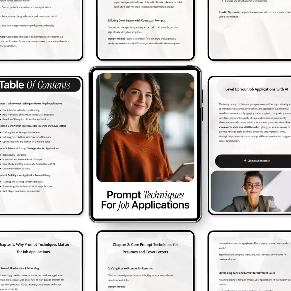 Prompt Techniques for Job Applications | AI Job Search Guide for Resumes & Cover Letters | Smart Prompt Techniques for Job Applications Success