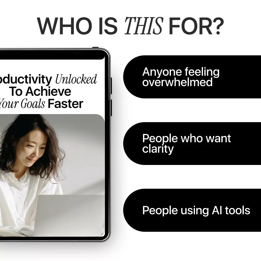 Productivity Unlocked to Achieve Your Goals Faster | AI Productivity eBook with ai prompts for productivity goals | Digital Download