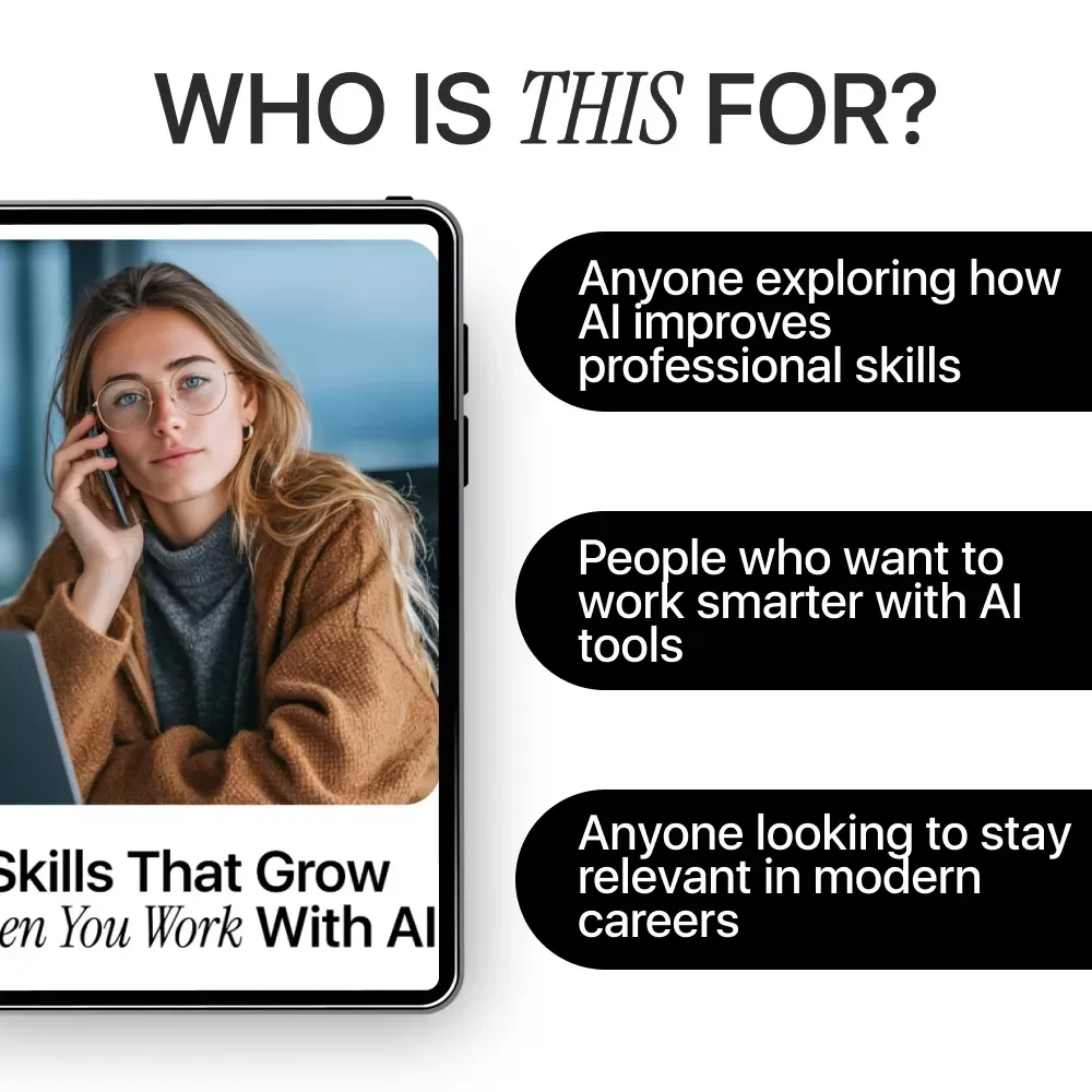 Skills That Grow When You Work with AI | AI Skills Guide, Professional Development eBook, Career Growth Digital Download, Work Smarter with Artificial Intelligence
