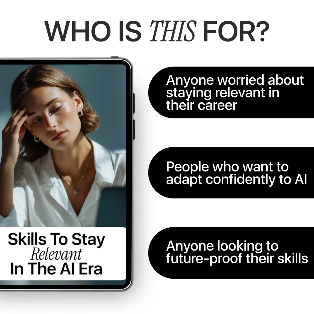 Skills to Stay Relevant in the AI Era – Future-Proof Career Guide, AI Skills eBook, Digital Download for Professionals, Creatives & Leaders