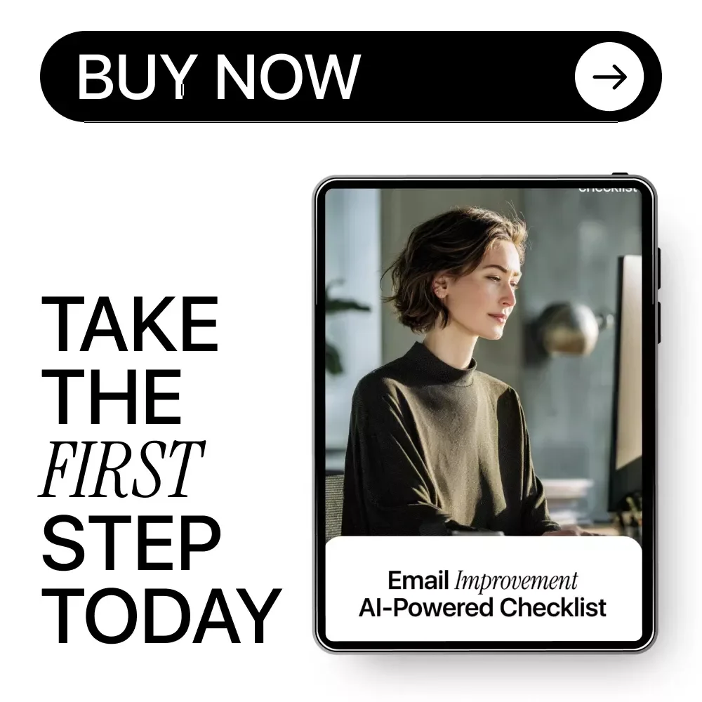 Email Improvement AI-Powered Checklist – Smart AI Prompts for Email Improvements, Professional Email Writing & Optimization Guide, Digital Download Checklist