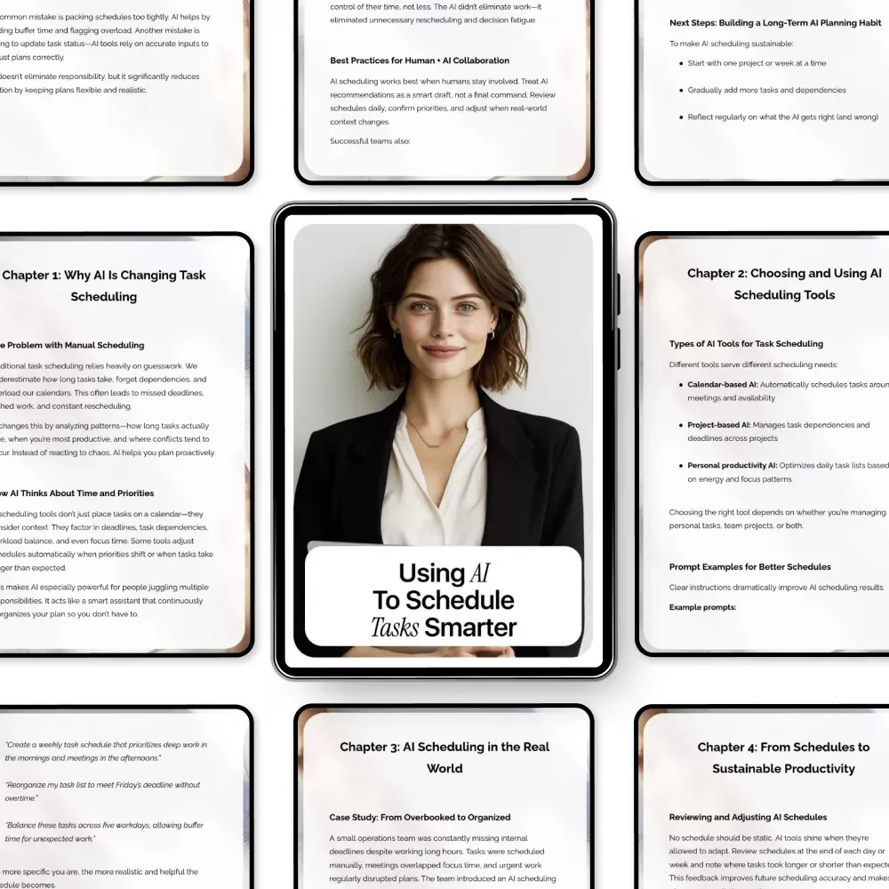 Using AI to Schedule Tasks Smarter – Practical Productivity Guide with AI Tools for Scheduling Tasks, Time Management & Smart Planning