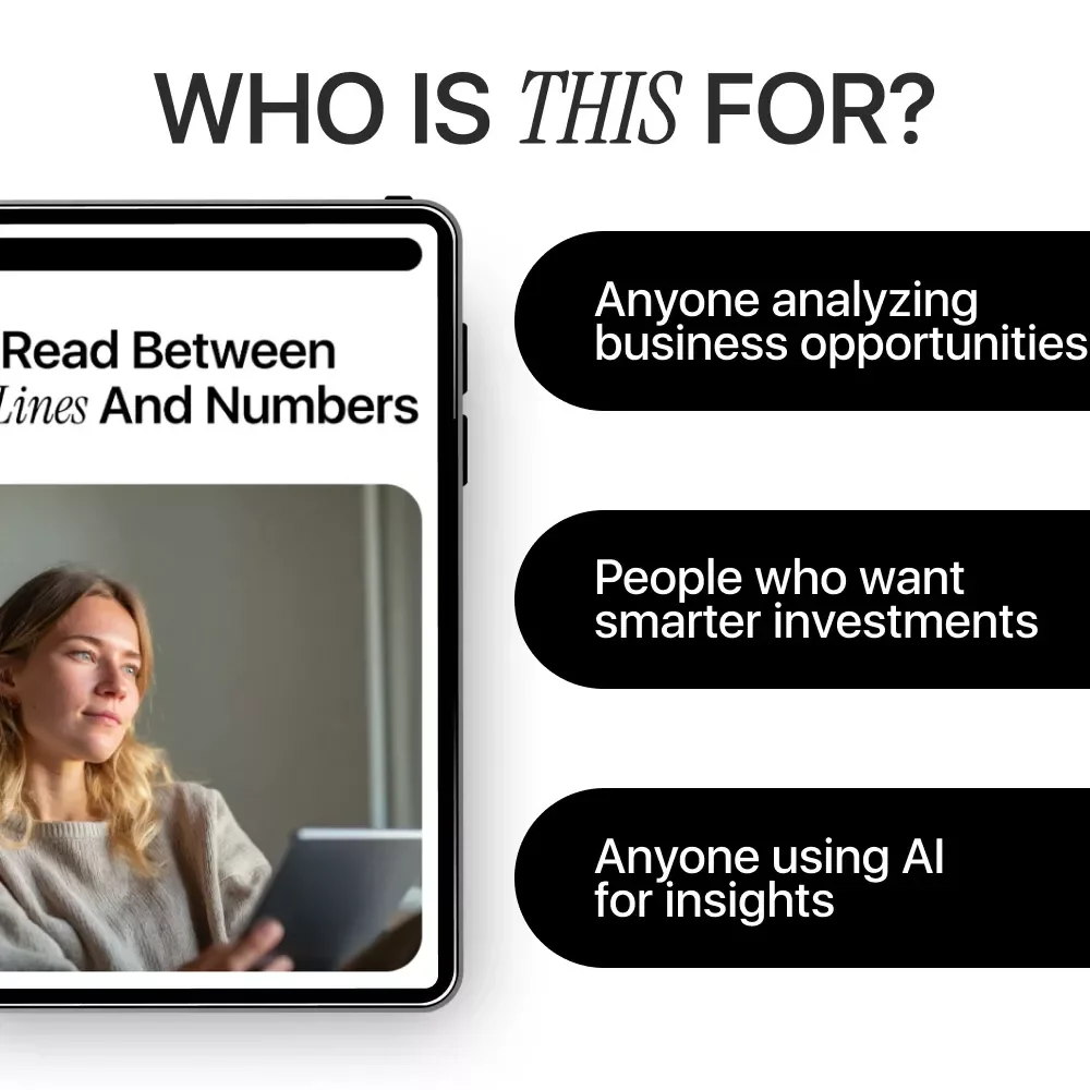 Read Between the Lines and Numbers: AI for Finding Red Flags in a Company Guide – Digital Download for Smart Business Risk Analysis