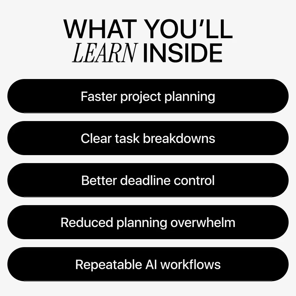 AI Prompts for Effective Project Planning | ai prompts for project planning eBook for Smarter Workflows & Clear Action Plans