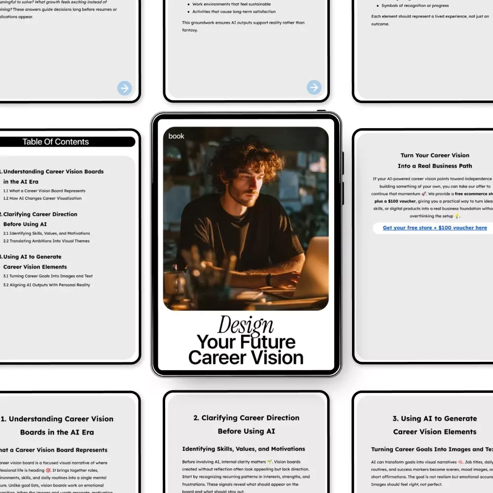 Design Your Future Career Vision: Step-by-Step eBook on How to Use AI to Create a Career Vision Board for Career Goals, Skills, and Lifestyle Planning