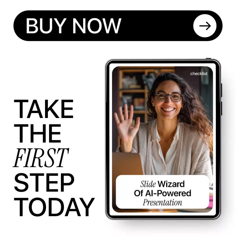 Slide Wizard of AI-Powered Presentation | Smart Checklist for Using AI Tools That Help With Presentations | Digital Download for Faster, Better Slides