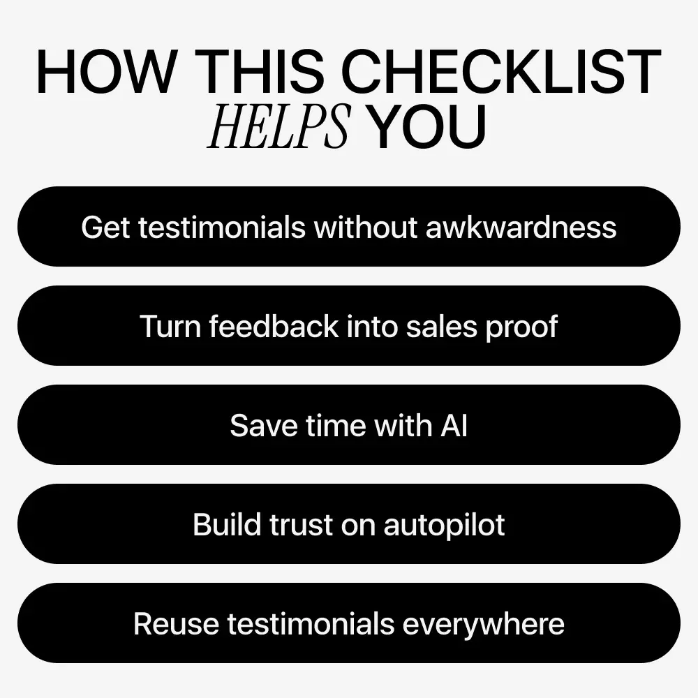 Testimonial Magnet – AI Checklist for Freelancers | How to Use AI to Get Freelance Testimonials Fast & Authentically