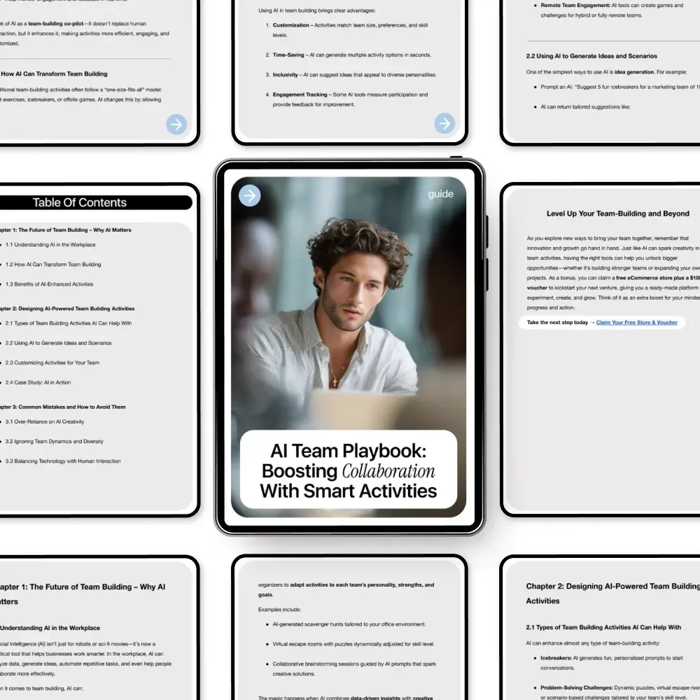 AI Team Playbook: Boosting Collaboration with Smart Activities – Ultimate Guide for AI for Creating Team Building Activities