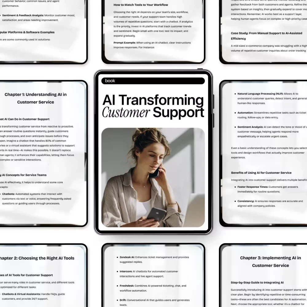 AI Transforming Customer Support | Practical Ebook Guide to ai tools for customer service, Automation & Scalable CX