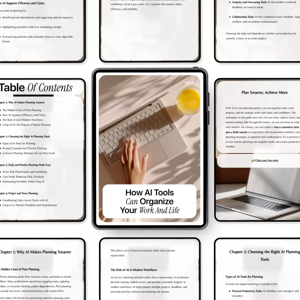 How AI Tools Can Organize Your Work and Life – Practical Ebook Guide to Smarter Planning, Productivity, and ai tools that help with planning