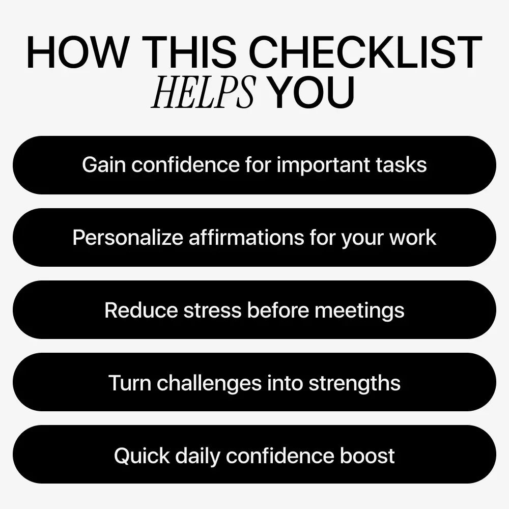 An AI-Powered Daily Affirmations Checklist for Work – Boost Confidence with AI for Daily Affirmations for Work Confidence
