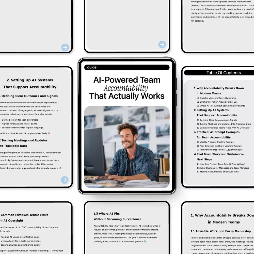 AI-Powered Team Accountability That Actually Works – Digital Download Guide, eBook & Checklist for Managers, Team Leaders, and Modern Teams