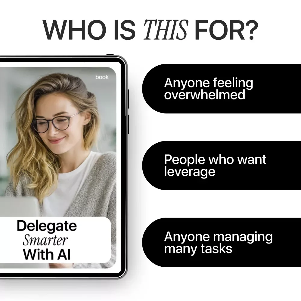 Delegate Smarter With AI | Practical eBook Guide on how to use ai to delegate tasks for Entrepreneurs & Busy Teams