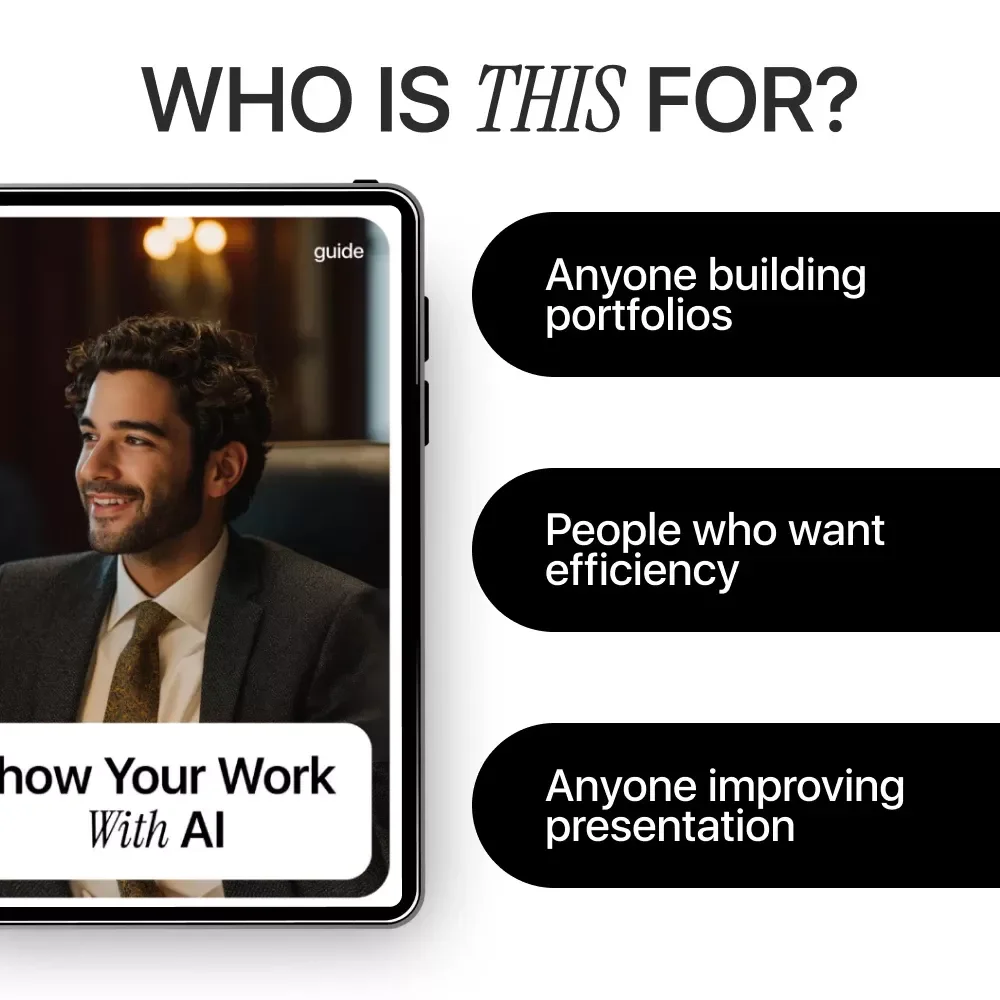 Show Your Work With AI – Ultimate Guide to How to Use AI to Showcase Your Projects, Digital Download for Creators, Designers, Students, and Professionals