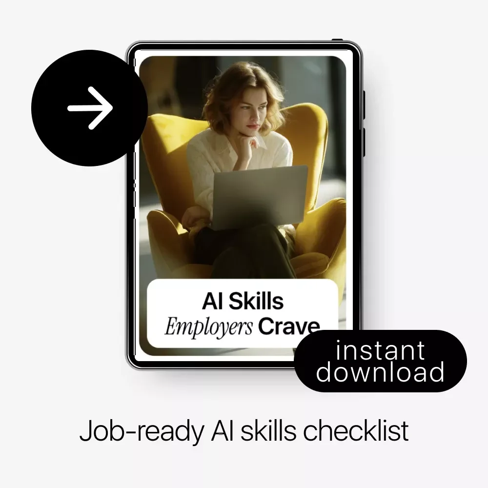 AI Skills Employers Crave Checklist | Career-Ready AI Skills Guide | ai skills employers want | Digital Download for Job Seekers & Professionals
