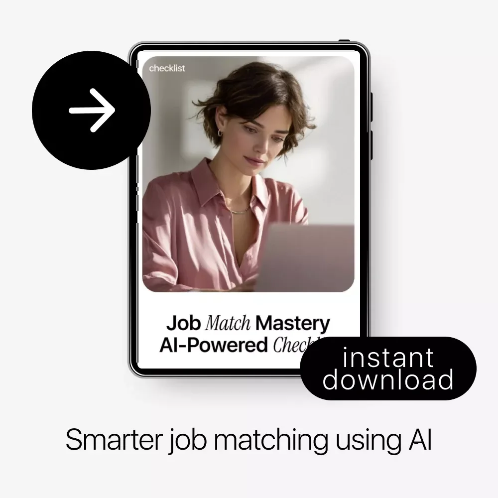 Job Match Mastery AI-Powered Checklist | Smart Career Planning Guide with ai prompts for job matching lists | Digital Download for Job Seekers