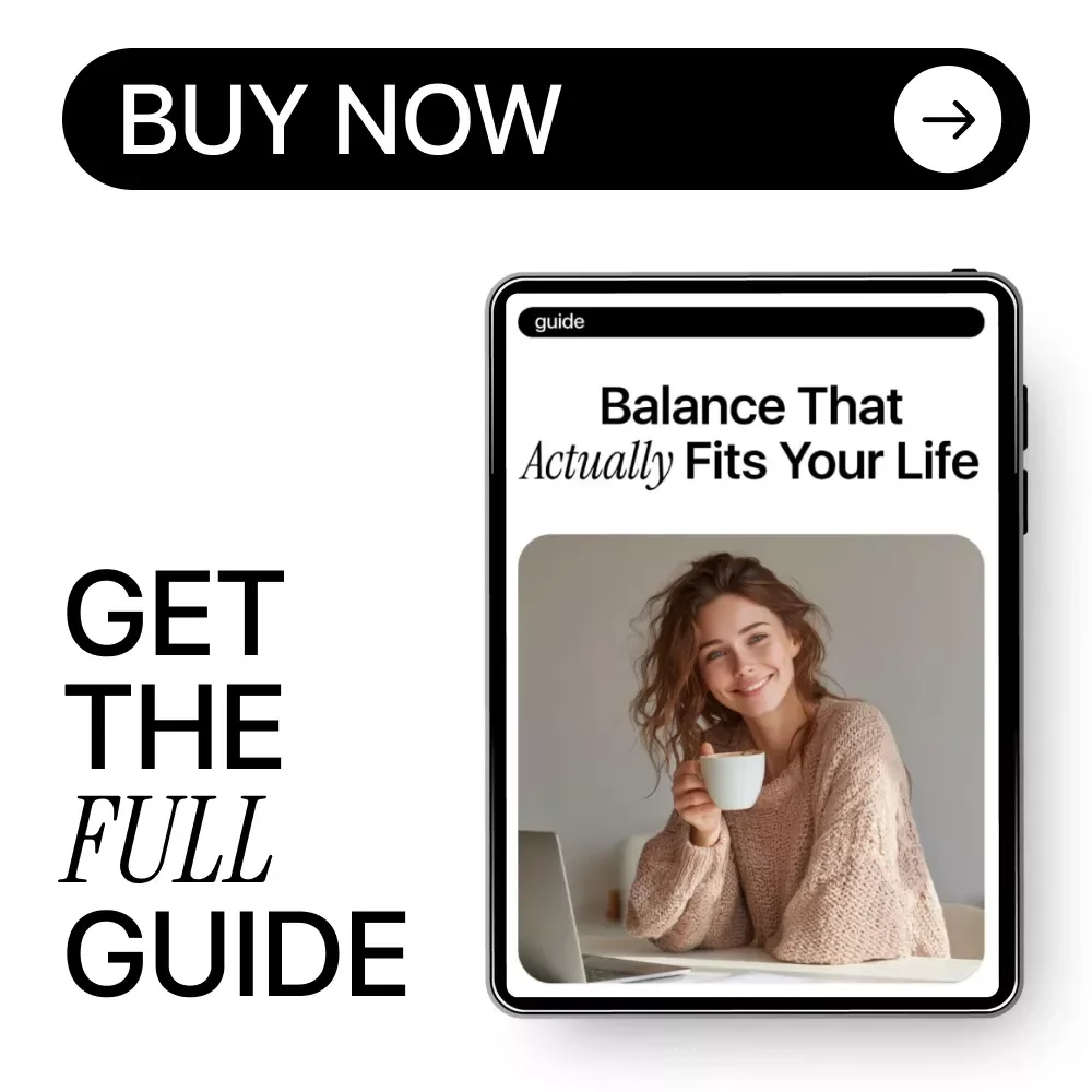 Balance That Actually Fits Your Life | Practical Guide with AI for Creating a Work-Life Balance Plan | Personalized Digital Download