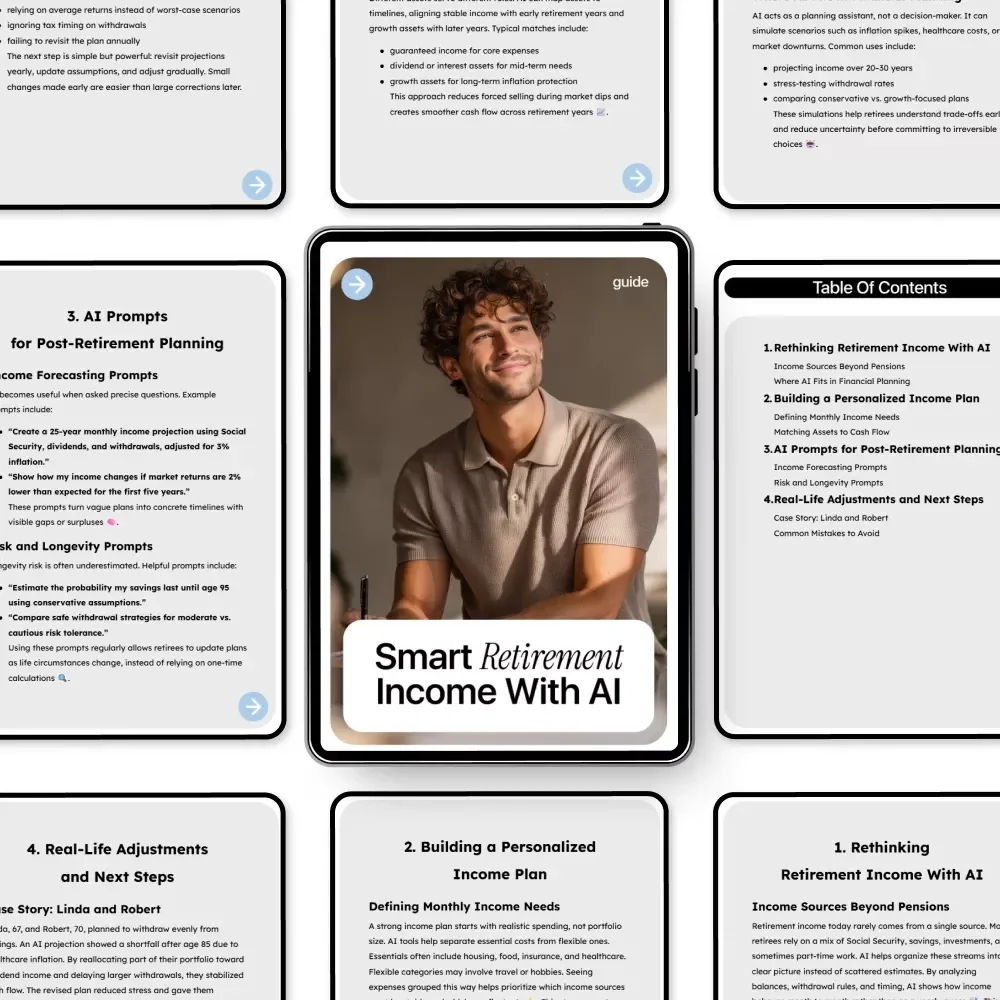Smart Retirement Income With AI: Digital Guide, eBook & Checklist for Post-Retirement Planning, AI Prompts, Income Forecasting, Personalized Income Plan